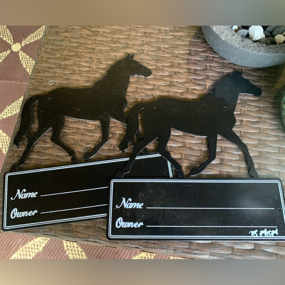 Horse Stall Name Plate